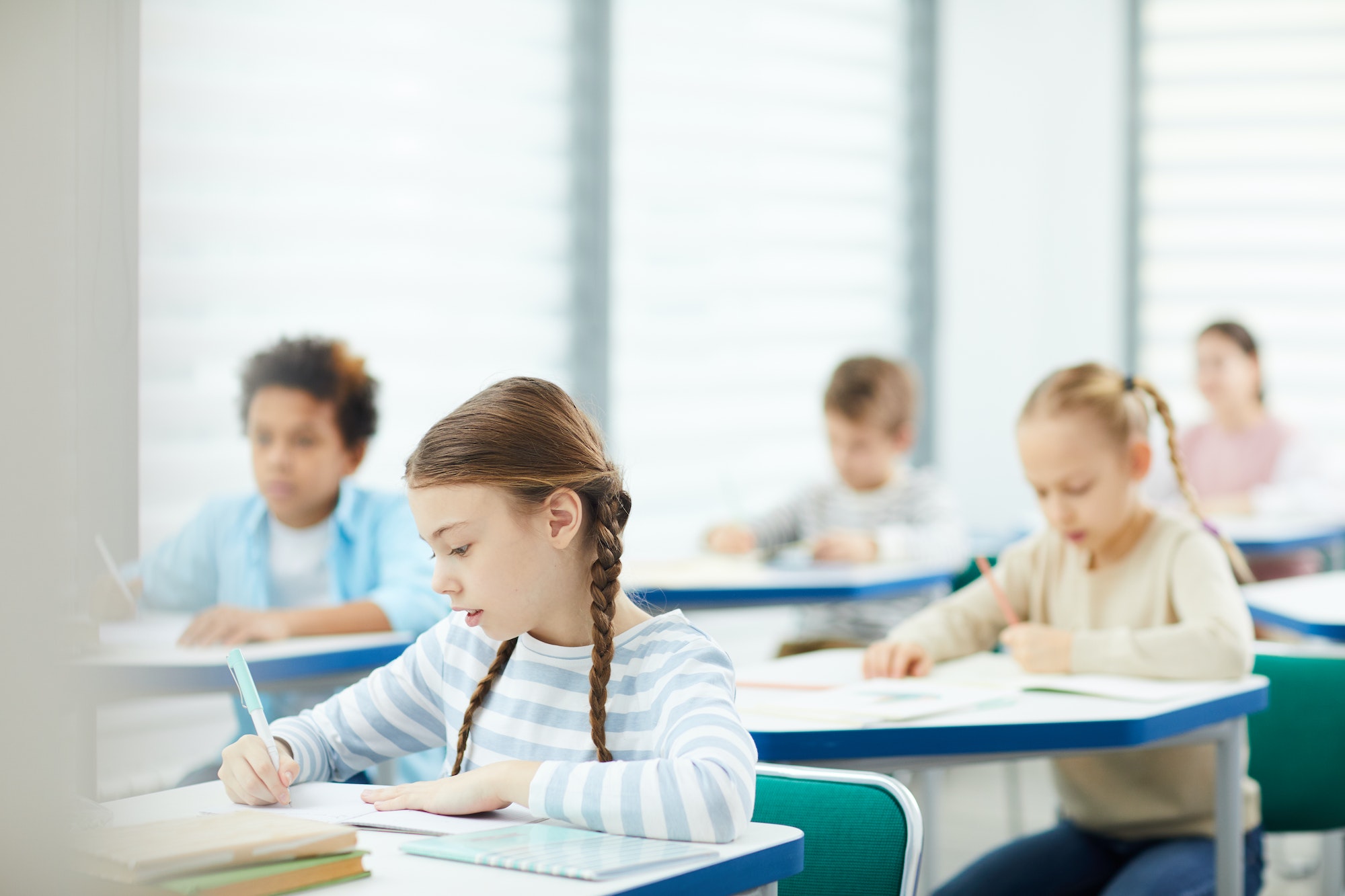 Primary Schoolers In Classroom